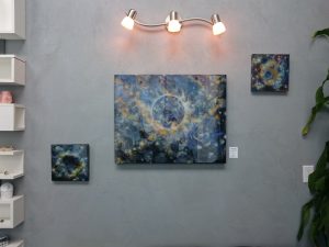 Crystal art installation by Aaron K. Metz at Float Space Kelowna enhancing the therapeutic environment