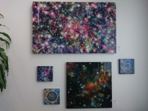 Crystal art installation by Aaron K. Metz at Float Space Kelowna enhancing the therapeutic environment