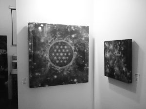 Crystal art installation by Aaron K. Metz at Float Space Kelowna enhancing the therapeutic environment